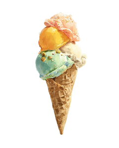 Artisanal Gelato Cone Vinyl Car Decal Sticker – Waterproof & UV-Resistant 8.0"