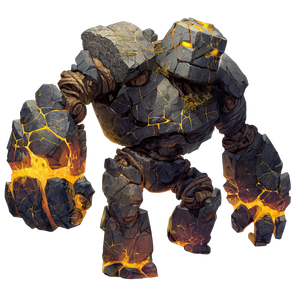 Angry Lava Golem Vinyl Car Decal Sticker – Waterproof & UV-Resistant 3.4133333333333336"