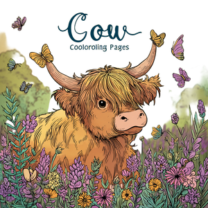 Highland Cow Coloring V2 Vinyl Car Decal Sticker – Waterproof & UV-Resistant 3.4133333333333336"