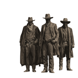 Train Robbery Gang Vinyl Car Decal Sticker – Waterproof & UV-Resistant 6.826666666666667"