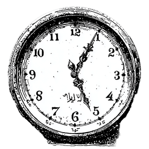 Retro Clock Illustration Vinyl Car Decal Sticker – Waterproof & UV-Resistant 6.826666666666667"