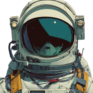 Astronaut Headshot Vinyl Car Decal Sticker – Waterproof & UV-Resistant 6.826666666666667"