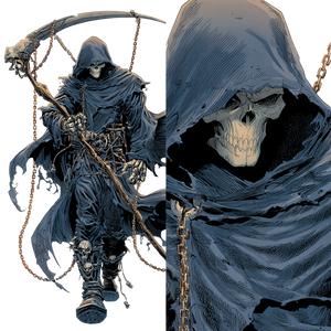 Grim Reaper Comic Vinyl Car Decal Sticker – Waterproof & UV-Resistant 6.826666666666667"