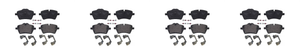 4x Brembo High Performance Low-Metallic Brake Pads Set Of 4 | Fits Various Models 2002-2016