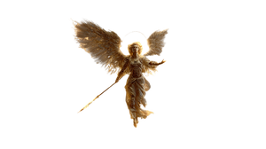 Radiant Archangel Descending Vinyl Car Decal Sticker – Waterproof & UV-Resistant 2.72"