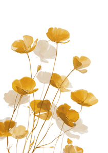Golden Flowers Vinyl Car Decal Sticker – Waterproof & UV-Resistant 8.6