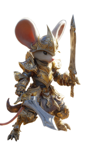 Armored Mouse Warrior V3 Vinyl Car Decal Sticker – Waterproof & UV-Resistant 4.8533333333333335"