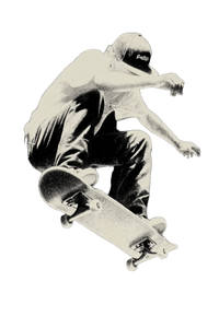 Skateboarder Ollie Sketch V2 Vinyl Car Decal Sticker – Waterproof & UV-Resistant 4.4