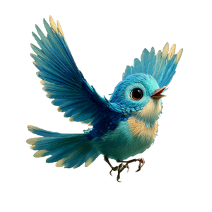 Disney Blue Bird Vinyl Car Decal Sticker – Waterproof & UV-Resistant 3.4133333333333336"