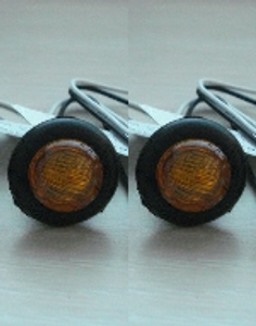 2x Bright Amber LED Clearance Light | Weather Resistant, 3/4" Round Design, USA Made 2x Bright Amber LED Clearance Light | Weather Resistant, 3/4" Round Design, USA Made