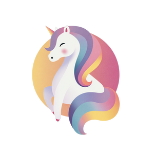 Cute Unicorn Logo Vinyl Car Decal Sticker – Waterproof & UV-Resistant 3.4133333333333336"