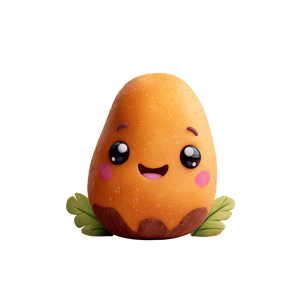 Cute Cartoon Sweet Potato Vinyl Car Decal Sticker – Waterproof & UV-Resistant 3.4133333333333336"