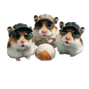 Stylish Hamsters Swimming Vinyl Car Decal Sticker – Waterproof & UV-Resistant 3.4133333333333336"