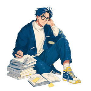 Studious Anime Student Vinyl Car Decal Sticker – Waterproof & UV-Resistant 3.4133333333333336"