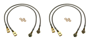 2x Enhance Braking Performance | Stainless Steel Brake Lines | For 6 To 8 Inch Lifts