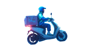 Food Delivery Rider Vinyl Car Decal Sticker – Waterproof & UV-Resistant 5.4
