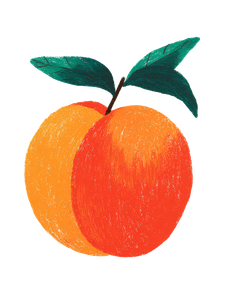 Cute Peach Illustration V2 Vinyl Car Decal Sticker – Waterproof & UV-Resistant 4.1066666666666665"