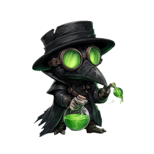Chibi Plague Doctor Vinyl Car Decal Sticker – Waterproof & UV-Resistant 3.4133333333333336"