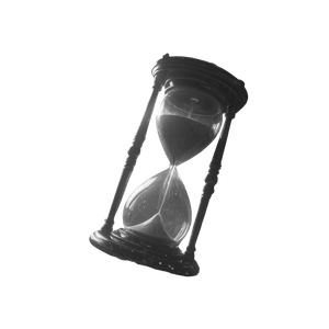 Hourglass And Clock Vinyl Car Decal Sticker – Waterproof & UV-Resistant 3.4133333333333336"