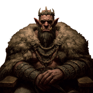Orc King On Throne Vinyl Car Decal Sticker – Waterproof & UV-Resistant 3.4133333333333336"