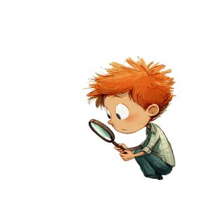 Boy Examining Bug Vinyl Car Decal Sticker – Waterproof & UV-Resistant 3.4133333333333336"