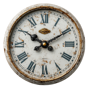 Vintage White Clock Vinyl Car Decal Sticker – Waterproof & UV-Resistant 6.826666666666667"