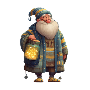 Magical Storyteller Santa Vinyl Car Decal Sticker – Waterproof & UV-Resistant 3.4133333333333336"