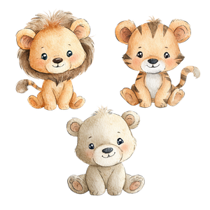 Cute Animal Cubs Vinyl Car Decal Sticker – Waterproof & UV-Resistant 6.826666666666667"