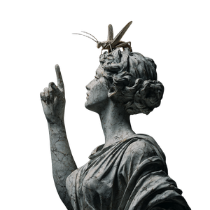 Greek Statue Cricket Vinyl Car Decal Sticker – Waterproof & UV-Resistant 6.826666666666667"