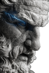 Zeus Statue Headshot Vinyl Car Decal Sticker – Waterproof & UV-Resistant 8.96"