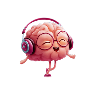Brain With Headphones V2 Vinyl Car Decal Sticker – Waterproof & UV-Resistant 3.4133333333333336"