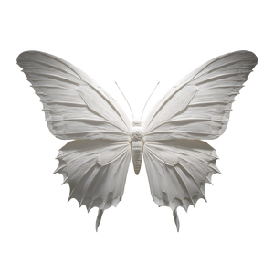 Brutalist Butterfly Sculpture Vinyl Car Decal Sticker – Waterproof & UV-Resistant 6.826666666666667"