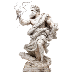 Zeus Lightning Sculpture V2 Vinyl Car Decal Sticker – Waterproof & UV-Resistant 6.826666666666667"