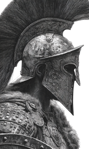 Spartan Warrior Illustration V7 Vinyl Car Decal Sticker – Waterproof & UV-Resistant 4.746666666666667"