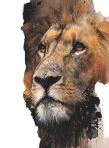 Abstract Lion Portrait V3 Vinyl Car Decal Sticker – Waterproof & UV-Resistant 4.266666666666667"