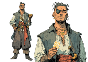 Sly Pirate Man Vinyl Car Decal Sticker – Waterproof & UV-Resistant 6.1866666666666665"