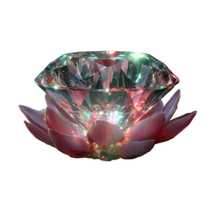 Glowing Diamond Lotus Vinyl Car Decal Sticker – Waterproof & UV-Resistant 3.4133333333333336"