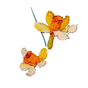 Abstract Daffodils Painting Vinyl Car Decal Sticker – Waterproof & UV-Resistant 6.826666666666667"