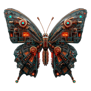 Mechanical Butterfly V16 Vinyl Car Decal Sticker – Waterproof & UV-Resistant 3.4133333333333336"