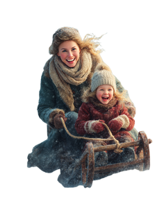 Joyful Sleigh Ride Vinyl Car Decal Sticker – Waterproof & UV-Resistant 8.213333333333333"