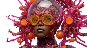 Afrofuturist Queen Portrait V2 Vinyl Car Decal Sticker – Waterproof & UV-Resistant 5.4