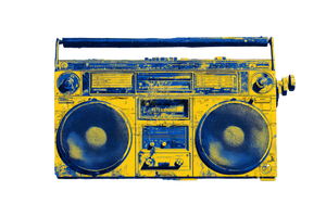 Vintage Boombox Art Vinyl Car Decal Sticker – Waterproof & UV-Resistant 2.986666666666667"