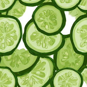 Cucumber Slices Pattern Vinyl Car Decal Sticker – Waterproof & UV-Resistant 3.4133333333333336"