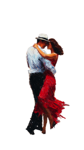 Dancing Couple Painting Vinyl Car Decal Sticker – Waterproof & UV-Resistant 4.8533333333333335"