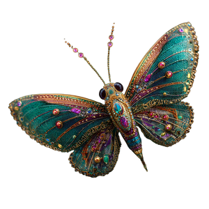 Jeweled Butterfly Flight Vinyl Car Decal Sticker – Waterproof & UV-Resistant 6.826666666666667"