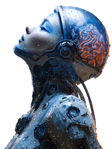 Cybernetic Water Astronaut Vinyl Car Decal Sticker – Waterproof & UV-Resistant 4.1066666666666665"