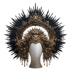 Gothic Halo Crown Vinyl Car Decal Sticker – Waterproof & UV-Resistant 3.4133333333333336"