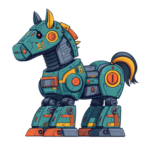 Toy Robot Horse Vinyl Car Decal Sticker – Waterproof & UV-Resistant 6.826666666666667"