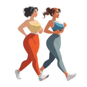 Jogging Women Talking Vinyl Car Decal Sticker – Waterproof & UV-Resistant 3.4133333333333336"