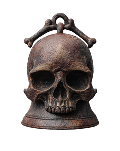 Rusted Skull Bell Vinyl Car Decal Sticker – Waterproof & UV-Resistant 4.0"